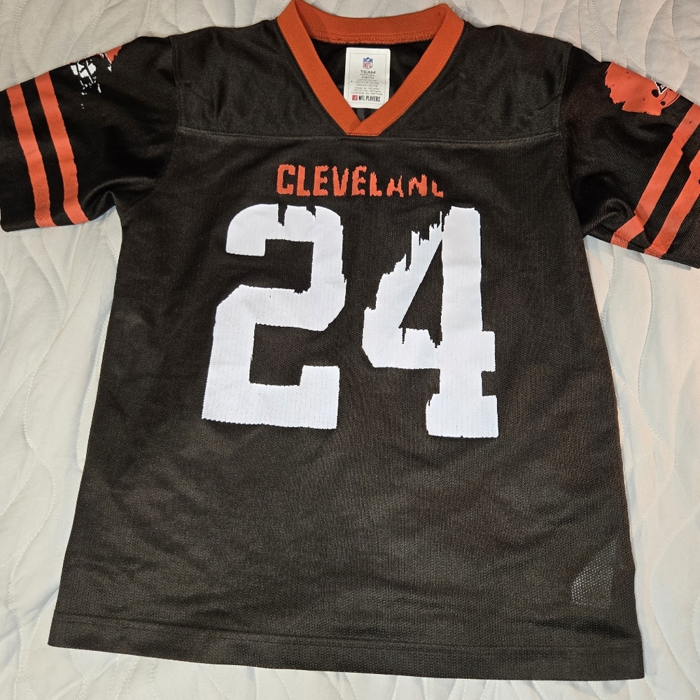 NFL Kids' Cleveland Brown and Orange Jersey Large, #24‎ Chubb